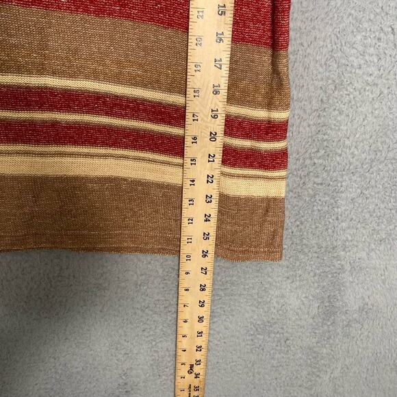 Lauren Ralph Lauren womens linen blend knit sweater tank striped keyhole back XL - Picture 3 of 6